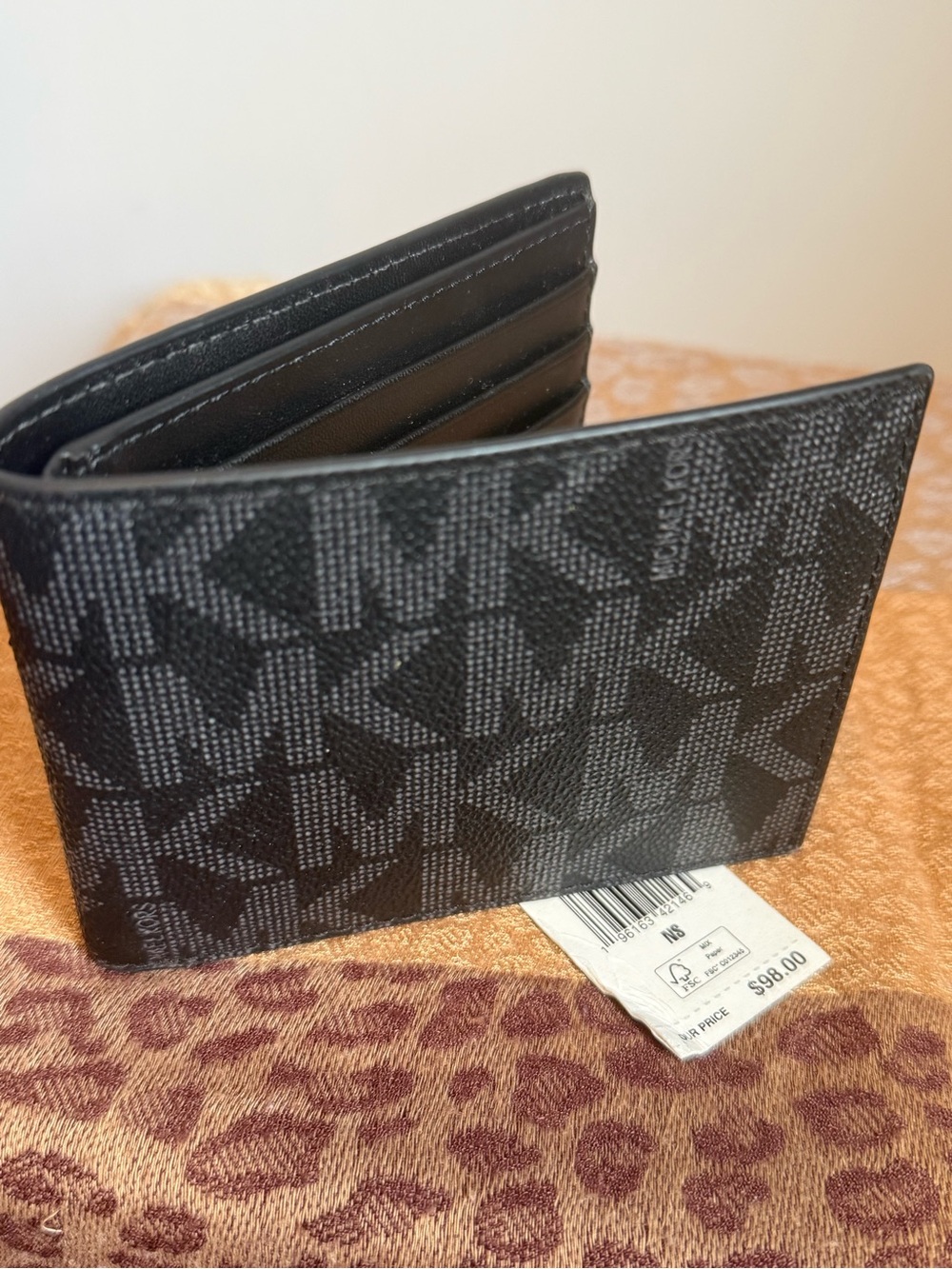 Michael Kors Black MK Logo Men's Card & Key Holder